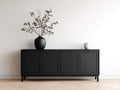 Dielenschrank - Holzwerkstoff - 180 x 42 x 85 cm - Schwarz - moderner Stauraumschrank