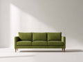 3 Sitzer Sofa aus Stoff 220 x 90 x 85 cm - Grün - klare Linien mit schlanken Holzfüßen - modernes Design